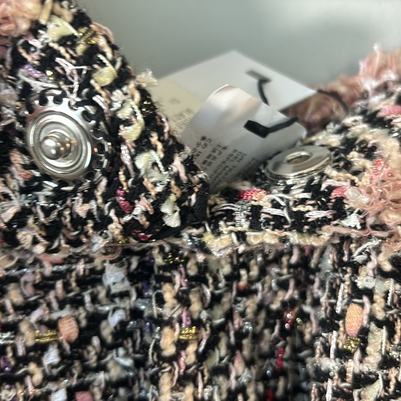 NWT IRO Paris tweed short sash high-waist, Vany frayed bouclé tweed. - Picture 8 of 12